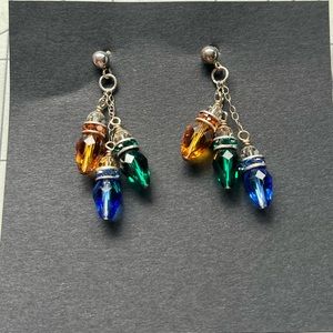 Holiday lights earrings